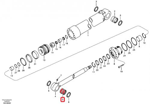 Pouzdro hydraulickho vlce otoe Volvo